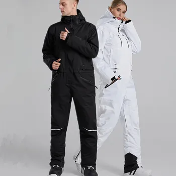 -O Bucată De Cupluri De Schi De Iarnă Costum Impermeabil, Windproof Respirabil În Aer Liber Sport Femei Și Bărbați Cald Snowboard Schi Salopeta