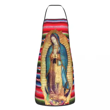 Our Lady Of Guadalupe Virgen Maria Zarape Șorț Unisex Salopete Fecioara Maria Catolică Bucătărie Tablier Preparate Din Bucătăria Chef De Grădinărit