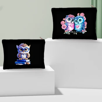 Owl Model De Panza Cu Fermoar Cosmetice Husă Kawaii Machiaj Perie Ruj De Stocare De Papetărie Organizator Caseta De Creion Înțelepciune Fata Saci