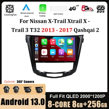 pentru Nissan X-Trail Xtrail X - Trail T32 3 2013 - 2017 Qashqai 2 J11 Android 13 Radio Auto Multimedia GPS Navigatie
