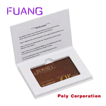 Personalizat Folie argintiu logo-ul Personalizat alb ambalaje de hârtie card de credit cutii de cadouri cu magnetic