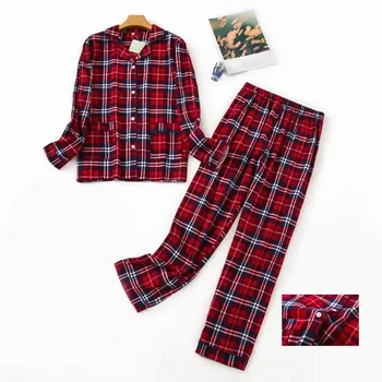Pijamale Cald Set Carouri de Iarnă pentru Femei Dimensiunea de Imprimare Pijamale Toamna Bumbac Doamnelor Somn Costum de Flanel Purta Home Plus
