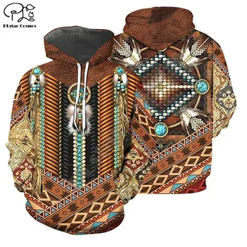 PLstar Cosmos Aboriginal Stilul Nativ Simboluri 3D Imprimate Hanorace Jachete cu Glugă Zip Pentru Barbati/Femei Casual Streetwear N04
