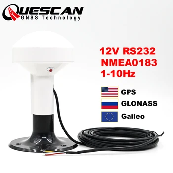 QUESCAN R80L 12V RS232 GNSS Antena GPS, GLONASS, Galileo Receptor NMEA0183 Marin Agricole Industriale Largă de Tensiune de 38400 Baud