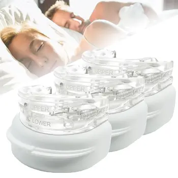 Reglabil Gura de Paza Portabil Anti-Sforait cu Cutie de Albire a Dintilor Transparent Dentare Dispozitiv de Dormit
