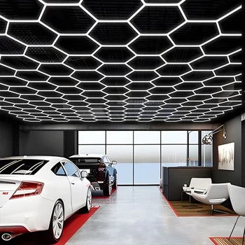 Showroom-ul Iluminat de Tavan Fagure de miere Spalatorie Auto Detaliază Hexagon LED Lumina de Lucru Pentru Garaj CONDUS Garaj Lumina