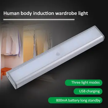 Tenky Umane Senzor de Mișcare USB Reîncărcabilă 20buc Led-uri Lumina de Noapte 120° Introducere Unghi Corpul Uman Detector de Mișcare