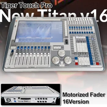 Tiger Touch Pro Moterized Fader mai Noi Titan Versiune de software 16 Etapa de Iluminat Consola DMX Controller Artnet Dj Profesionist