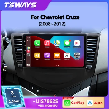 Tsways Pro 8Core 4G Android 12 Radio Auto Multimedia pentru Chevrolet Cruze J300 2008-2012 Tesla Stil Carplay Auto 2 din Stereo GPS
