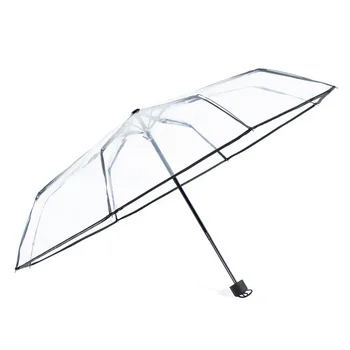 Umbrelă transparentă de Expediere Automată Femei Umbrela Pentru Soare Și Vânt Pliere s Ploaie Femei Gratuit