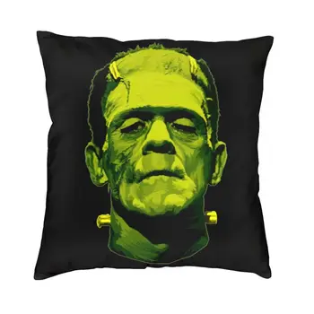 Verde Monstrul lui Frankenstein Pernă 45x45cm Decor Acasă de Halloween de Groază Film de Lux față de Pernă față de Pernă de Catifea