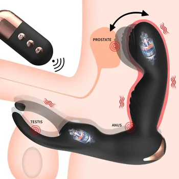 Wireless Anal Vibrator 3 În 1 de Prostata Deget Cules de Masaj Penis Testicul Stimularea Inel de Penis Adult Jucarii Sexuale pentru Barbati, Cuplu