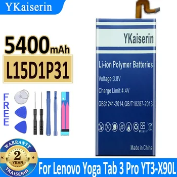 YKaiserin Pentru Lenovo Yoga Tab 3 Pro Tab3 Pro YT3-X90L YT3-X90F YT3-X90X X90 5400mAh L15D1P31 Baterie L15d1p31 Batteria